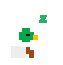 ace duck mascot asleep
